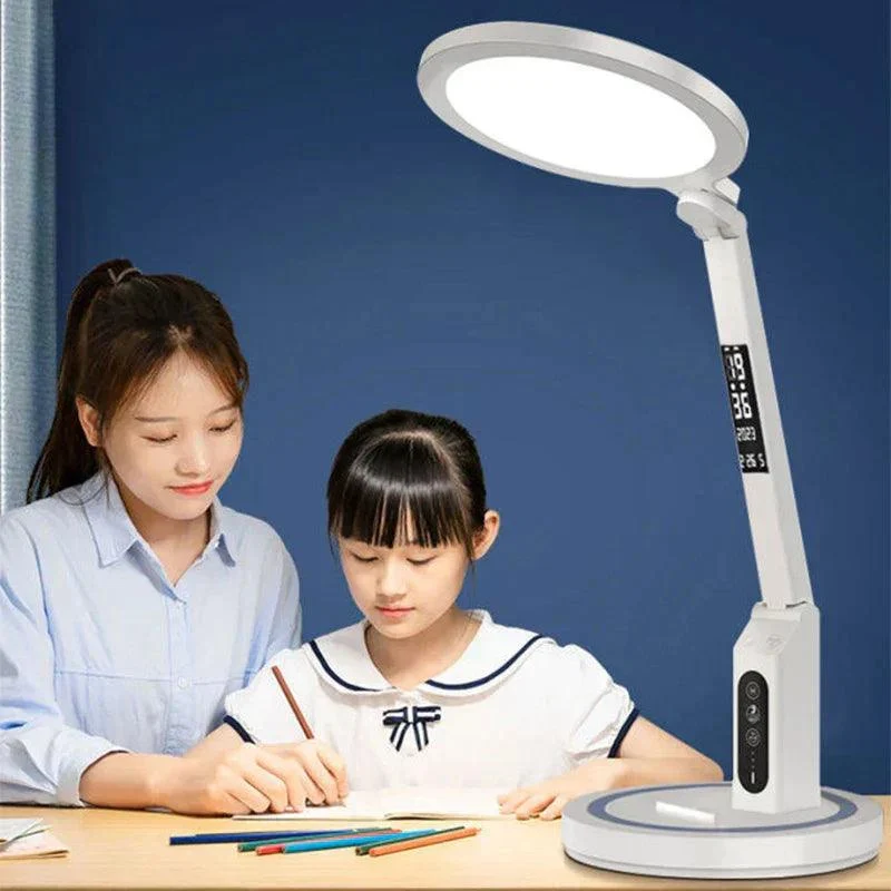 Led Clock Table Lamp Usb Chargeable Dimmable Desk Lamp Plug In Led Light Foldable Eye Protection 5f4d92e6 Ffb0 4719 8b53 Fa706d805a64