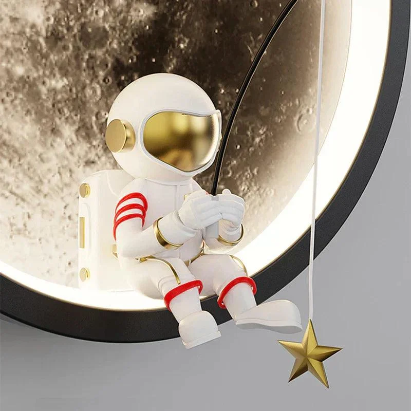 Led Moon Wall Lamp Modern Cartoon Astronaut Wall Sconces Children S Room Living Room Bedroom Bedside Ee537407 8068 4ca5 8a44 173fe6c80846