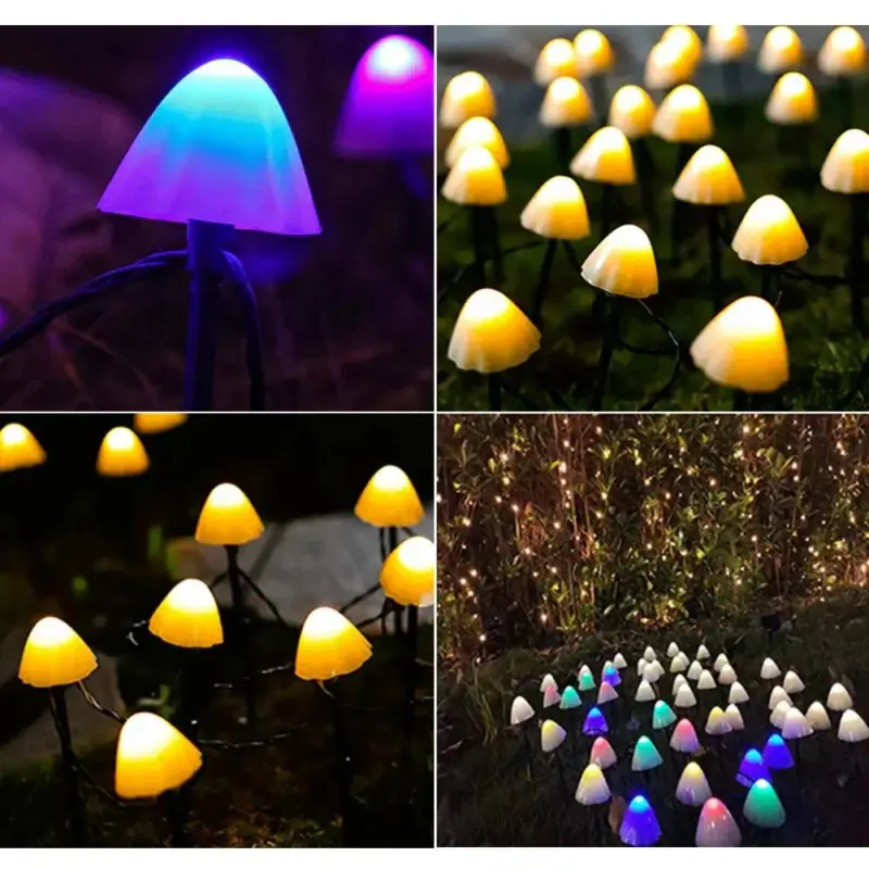 LED Outdoor Solar Garden Lights Mushroom String Lawn Lamps Waterproof Garland Landscape Decoration for Yard Path 846dc04d be57 407a aa04 035aee7df766