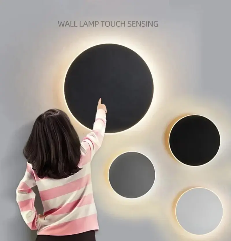 LED Round Wall Lamps Lighting Touch Switch Porch Sensor Interior Modern Minimalist Style Bedroom Stair Background ec1e3193 b7b9 489d ab0e e912fe7f5c1c