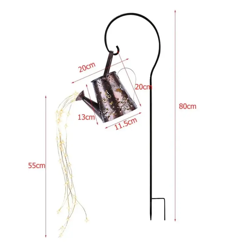 LED Solar Lamp Wrought Iron Hollow Watering Can Projector Light for Garden Walkway Yard Pathway Decoration 4800fb05 5ad2 4e63 8f07 adfdf1ea7d1b
