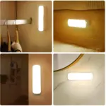 LEDUSBAufladbareKabelloseBewegungsmelderWandlampe BewegungsaktiviertesLichtWiederaufladbarMagnetischeBefestigung7