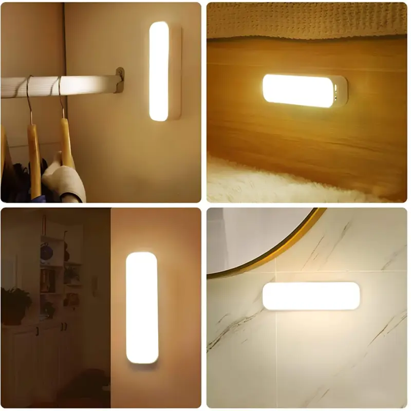 LEDUSBAufladbareKabelloseBewegungsmelderWandlampe BewegungsaktiviertesLichtWiederaufladbarMagnetischeBefestigung7
