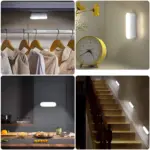 LEDUSBAufladbareKabelloseBewegungsmelderWandlampe BewegungsaktiviertesLichtWiederaufladbarMagnetischeBefestigung8