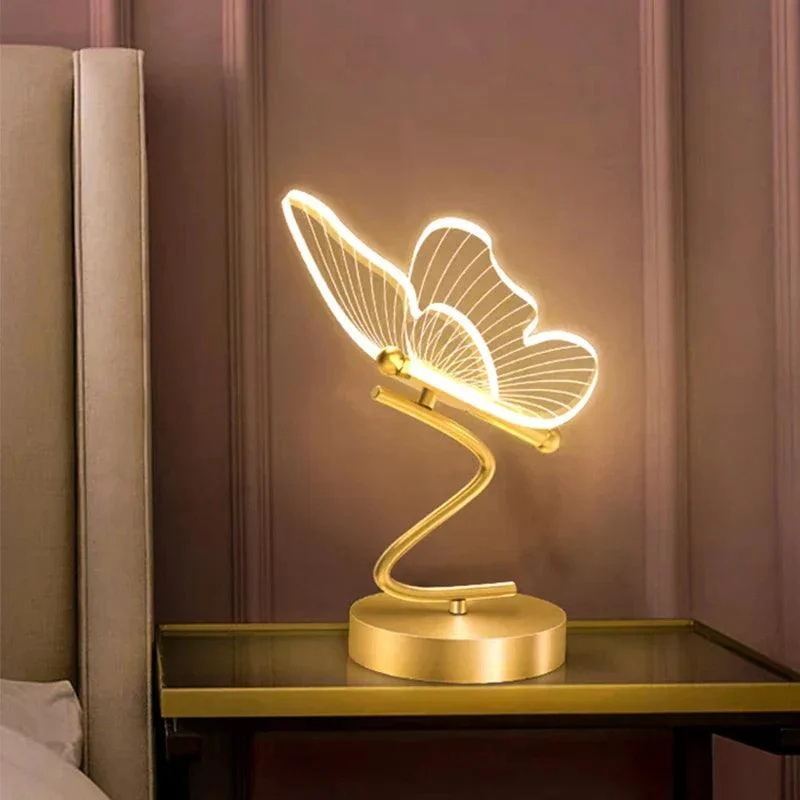 LED Butterfly Lamp - Table Lamp - Desk Lamp - Indoor Lighting with Switch - Bedroom, Living Room - Home Decoration -  - #tag1#