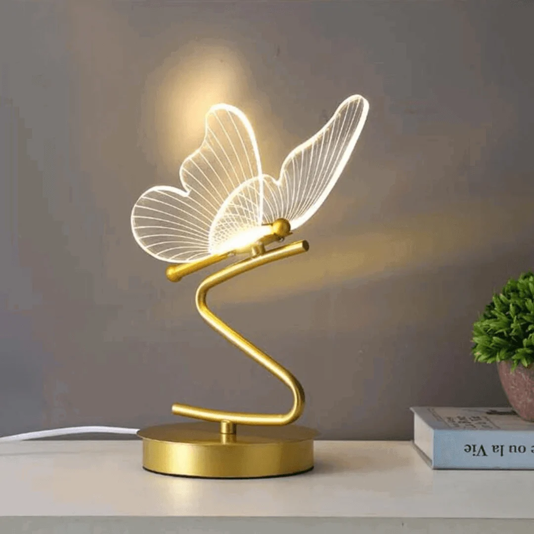 LED Butterfly Lamp - Table Lamp - Desk Lamp - Indoor Lighting with Switch - Bedroom, Living Room - Home Decoration -  - #tag1#