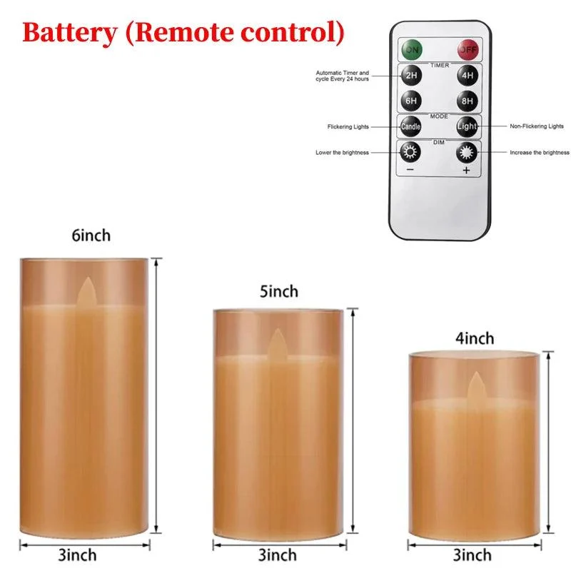 LED Candle set | Lifelike candle set with remote control -  - #tag1#