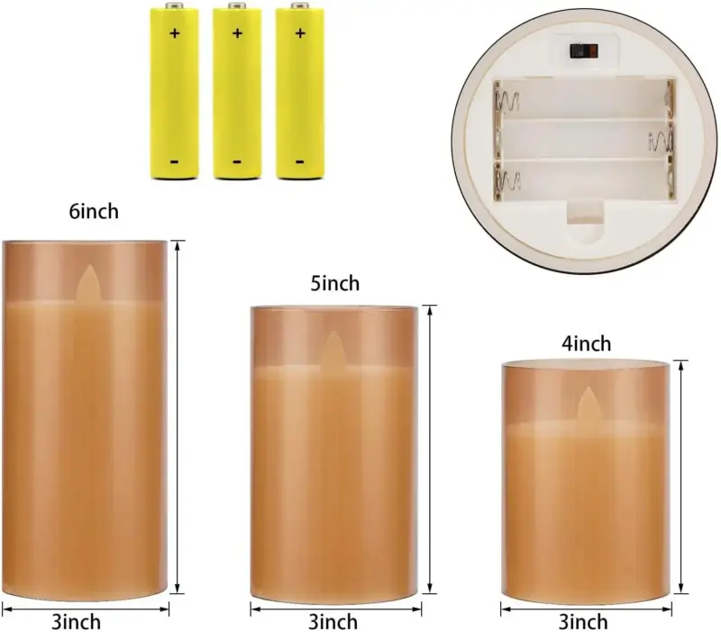 LED Candle set Lifelike candle set with remote control tag1