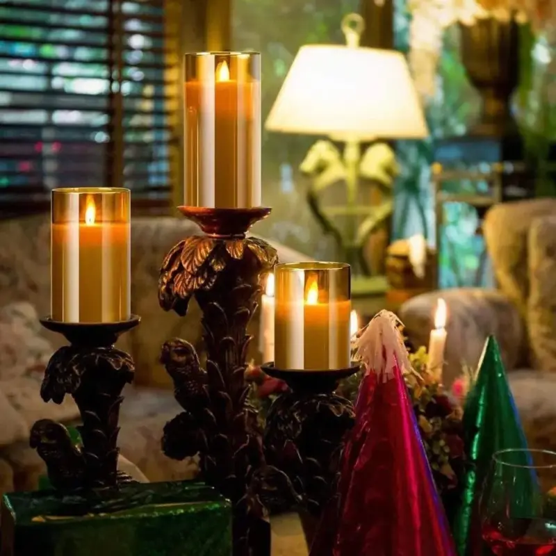 LED Candle set Lifelike candle set with remote control tag1