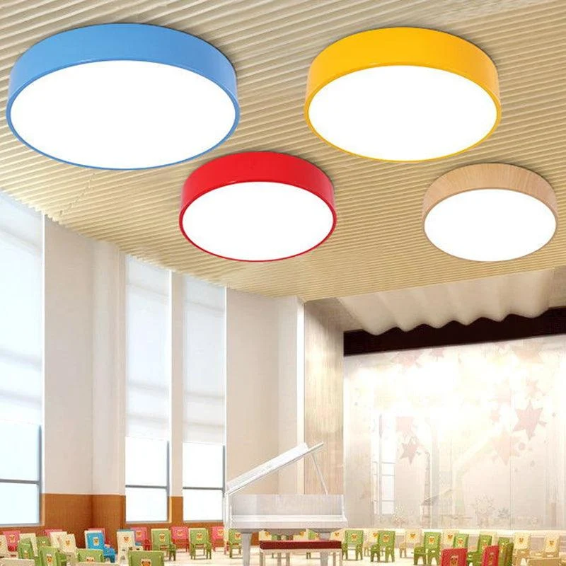 LED Ceiling Lamp Children Round - Colorful Design -  - #tag1#
