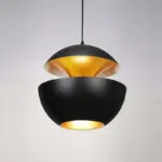 LED Chandelier Luxora Design Shade Black or white Hanging Lamp tag1