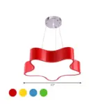 LED Children s Lamp Hanging with Star Acrylic Shade Red Green Yellow Finish tag1