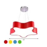 LED Children s Lamp Hanging with Star Acrylic Shade Red Green Yellow Finish tag1