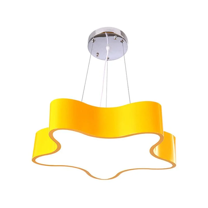 LED Children's Lamp Hanging with Star Acrylic Shade, Red/Green/Yellow Finish -  - #tag1#