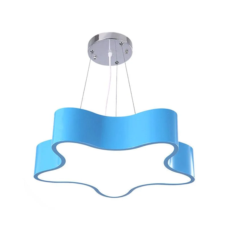 LED Children's Lamp Hanging with Star Acrylic Shade, Red/Green/Yellow Finish -  - #tag1#