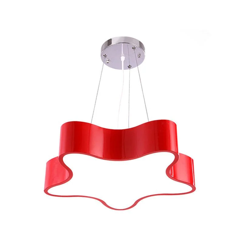 LED Children's Lamp Hanging with Star Acrylic Shade, Red/Green/Yellow Finish -  - #tag1#