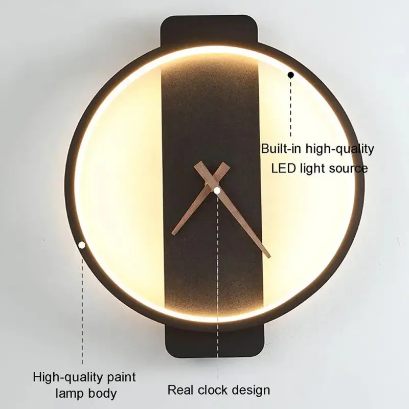 LED Clock Wall Lamp tag1
