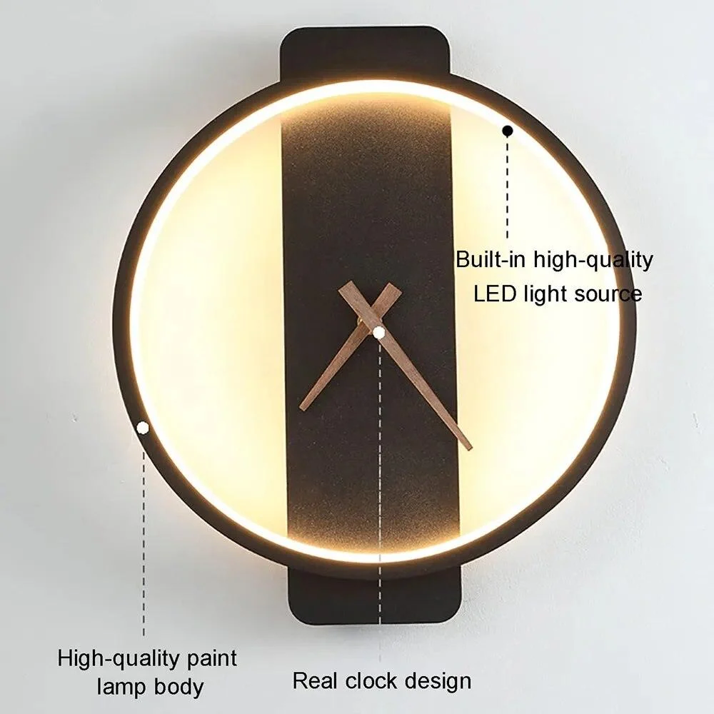 LED Clock Wall Lamp -  - #tag1#