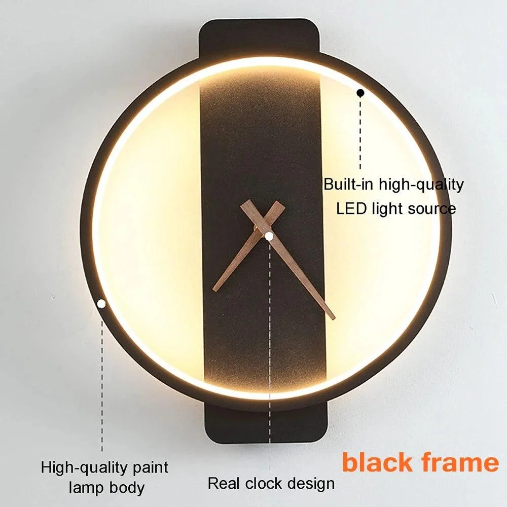 LED Clock Wall Lamp -  - #tag1#