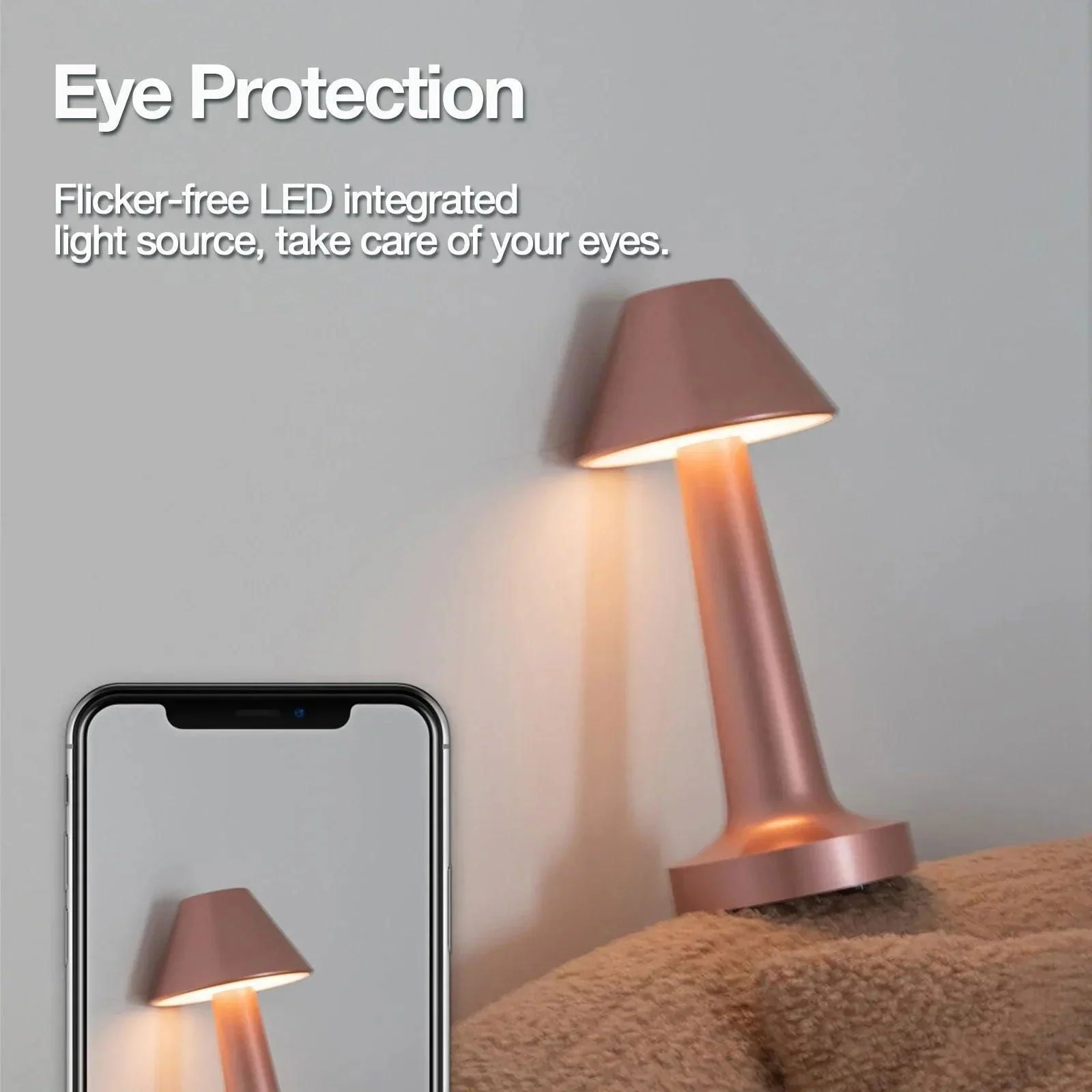 LED Desk Lamp Wireless Rechargeable - Minimalist Design - Touch Control - Modern Style - Night Lighting - LED Lamp -  - #tag1#