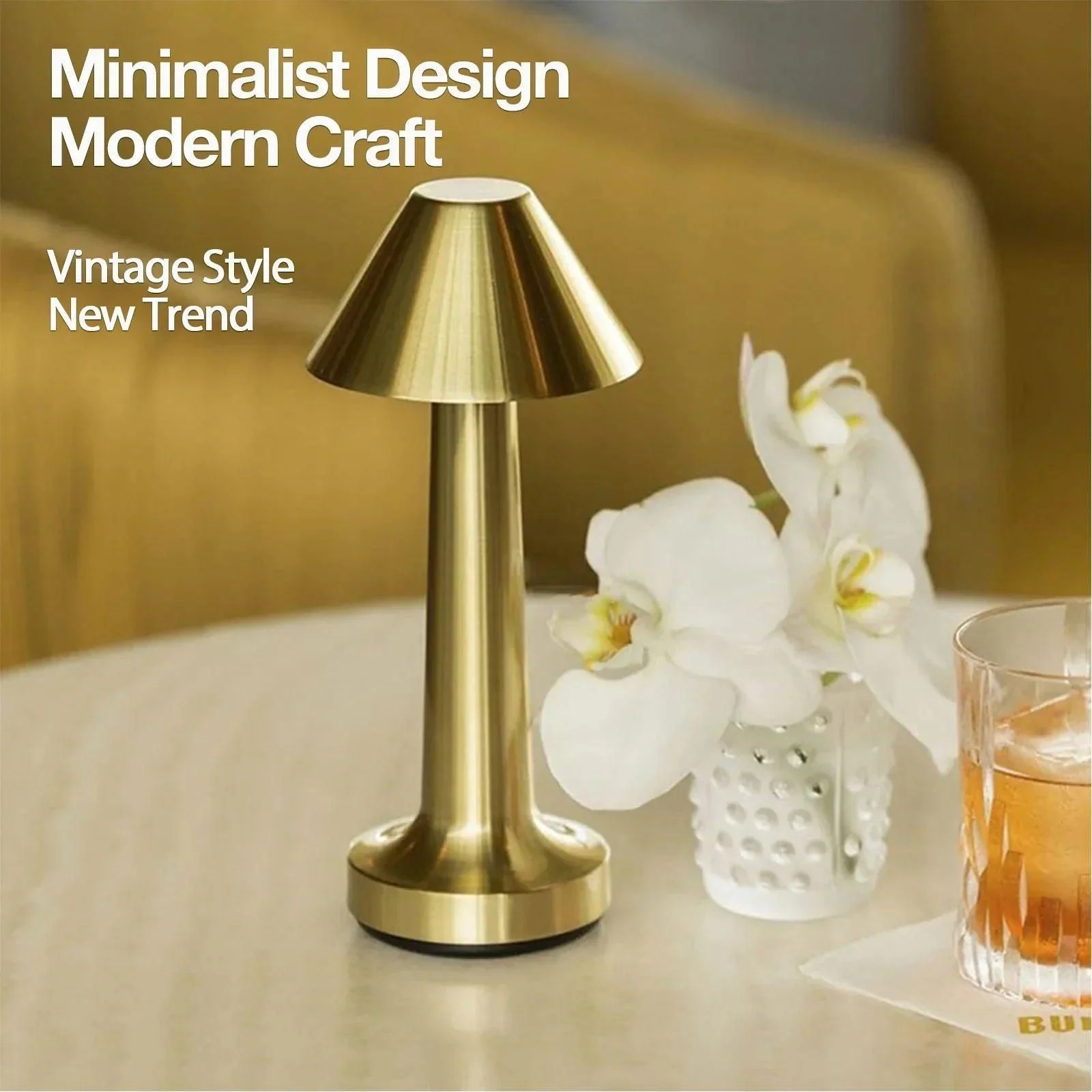 LED Desk Lamp Wireless Rechargeable - Minimalist Design - Touch Control - Modern Style - Night Lighting - LED Lamp -  - #tag1#