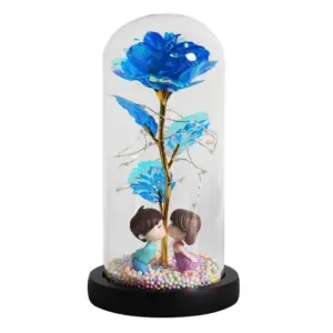 LED Enchanted Galaxy Rose Eternal 24K Gold Foil Flower For Christmas Valentine's Day Gift