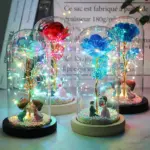 LED Enchanted Galaxy Rose Eternal 24K Gold Foil Flower For Christmas Valentine s Day Gift tag1