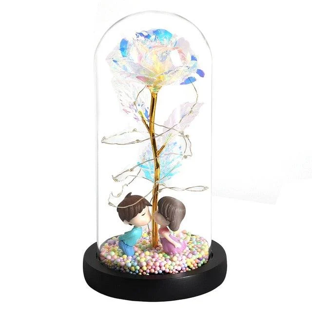 LED Enchanted Galaxy Rose Eternal 24K Gold Foil Flower For Christmas Valentine's Day Gift -  - #tag1#