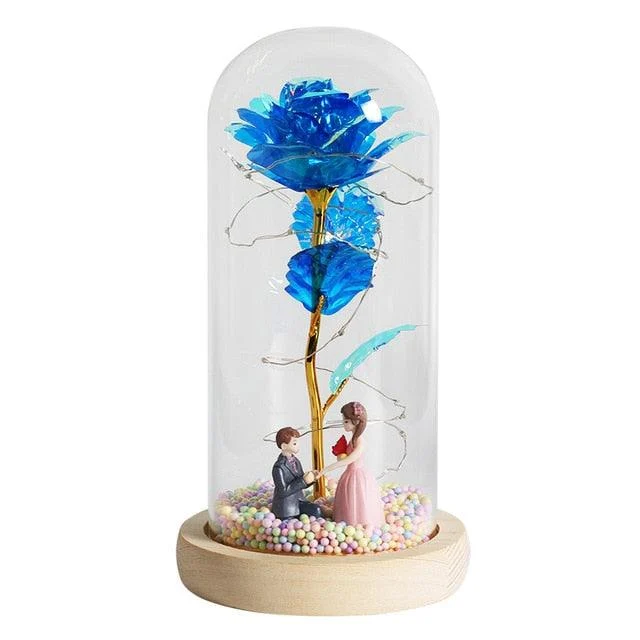 LED Enchanted Galaxy Rose Eternal 24K Gold Foil Flower For Christmas Valentine's Day Gift -  - #tag1#
