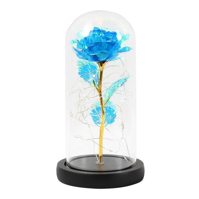 LED Enchanted Galaxy Rose Eternal 24K Gold Foil Flower For Christmas Valentine's Day Gift -  - #tag1#