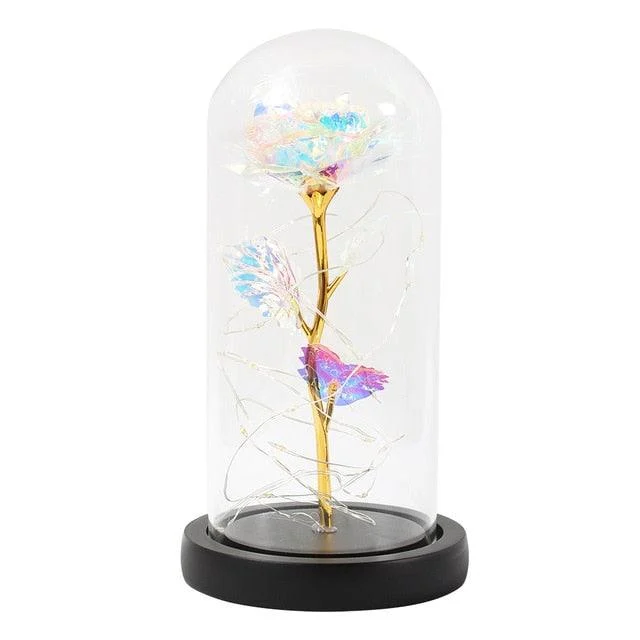LED Enchanted Galaxy Rose Eternal 24K Gold Foil Flower For Christmas Valentine's Day Gift -  - #tag1#