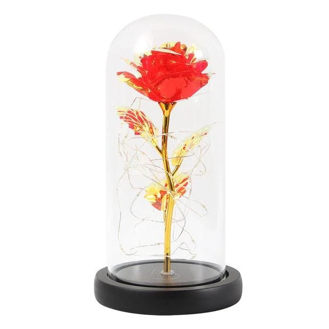 LED Enchanted Galaxy Rose Eternal 24K Gold Foil Flower For Christmas Valentine's Day Gift -  - #tag1#