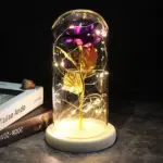 LED Enchanted Galaxy Rose Eternal 24K Gold Foil Flower For Christmas Valentine s Day Gift tag1