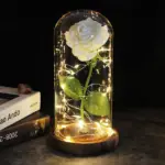 LED Enchanted Galaxy Rose Eternal 24K Gold Foil Flower For Christmas Valentine s Day Gift tag1