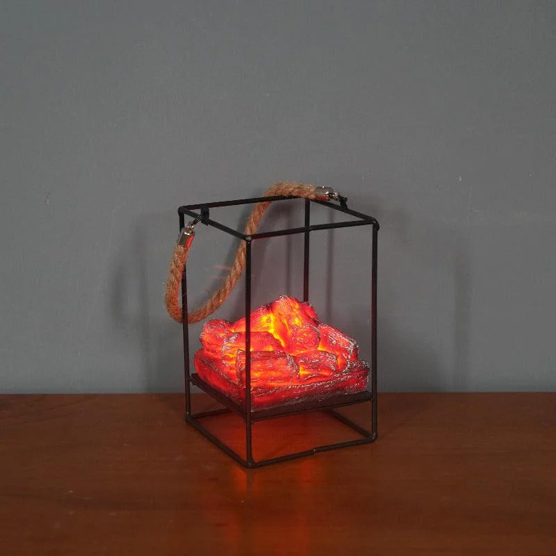 LED Flame Light Home Christmas Halloween Simulated Charcoal Fireplace Lamp -  - #tag1#