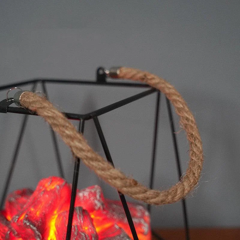 LED Flame Light Home Christmas Halloween Simulated Charcoal Fireplace Lamp -  - #tag1#