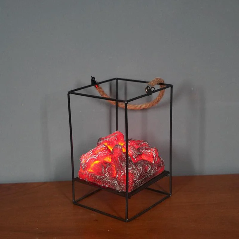 LED Flame Light Home Christmas Halloween Simulated Charcoal Fireplace Lamp -  - #tag1#