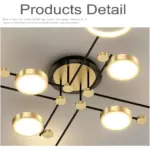 LED Gold Black Pendant Light