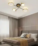 LED Gold Black Pendant Light