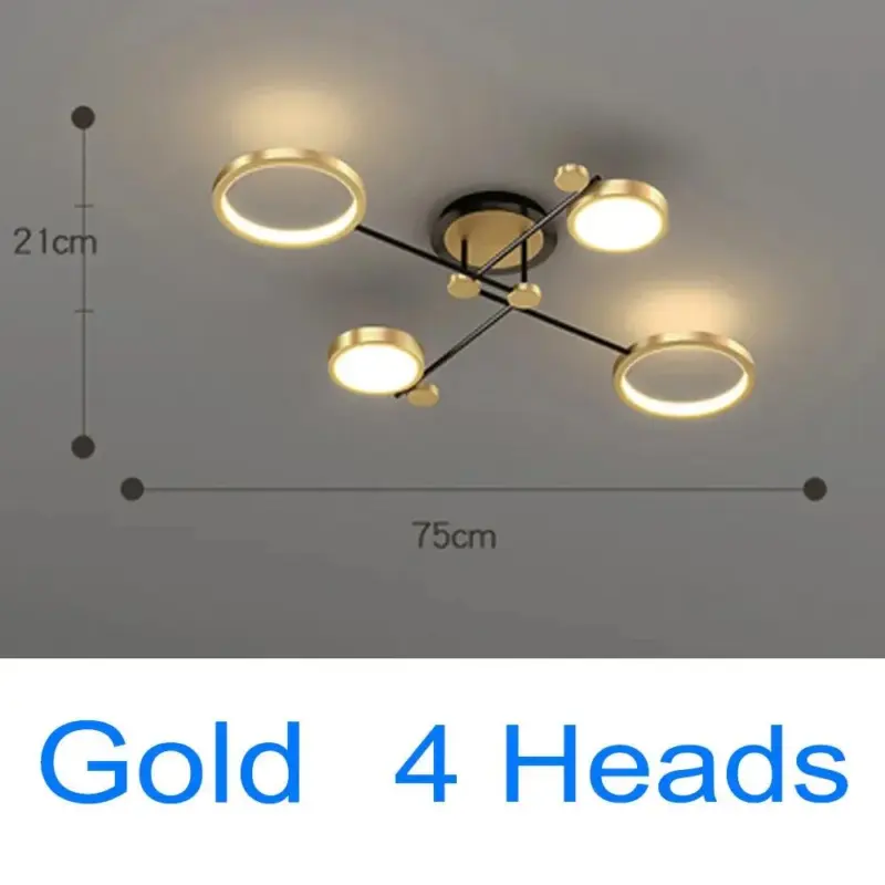 LED Gold Black Pendant Light