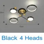 LED Gold Black Pendant Light