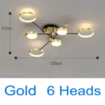 LED Gold Black Pendant Light