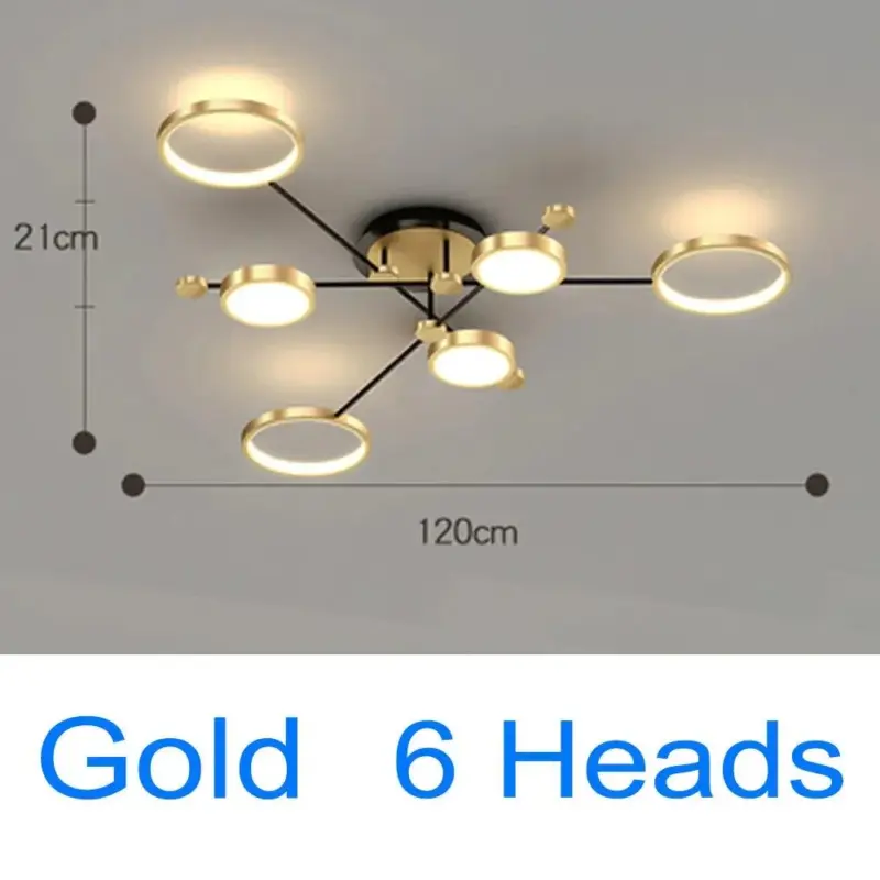 LED Gold Black Pendant Light