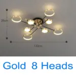 LED Gold Black Pendant Light