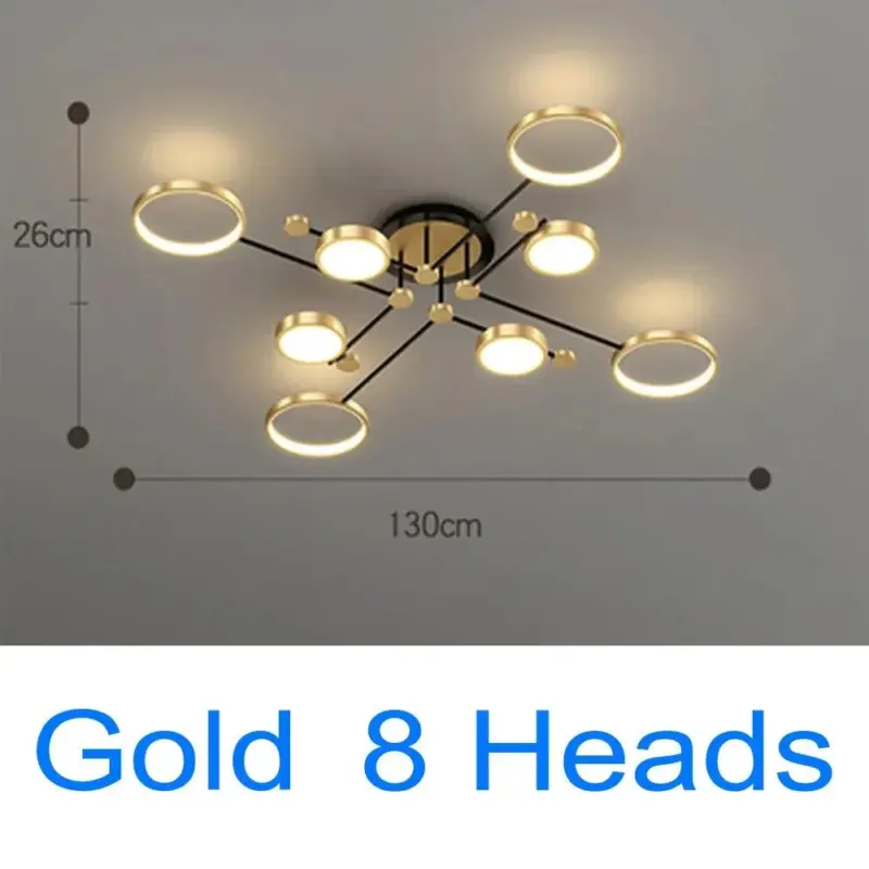 LED Gold Black Pendant Light