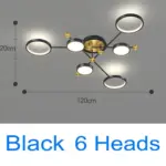 LED Gold Black Pendant Light