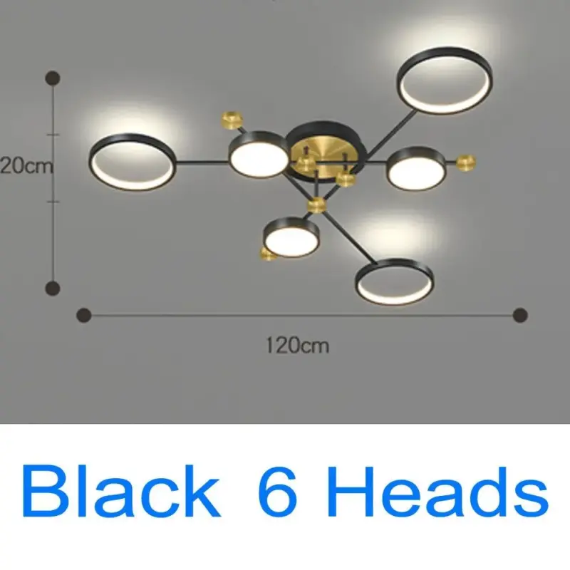 LED Gold Black Pendant Light