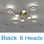 LED Gold Black Pendant Light