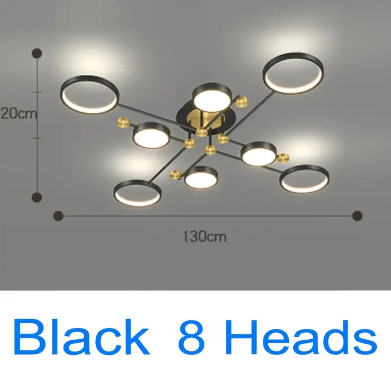 LED Gold Black Pendant Light