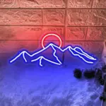 LED Mountain Sun Neon Light Sign tag1